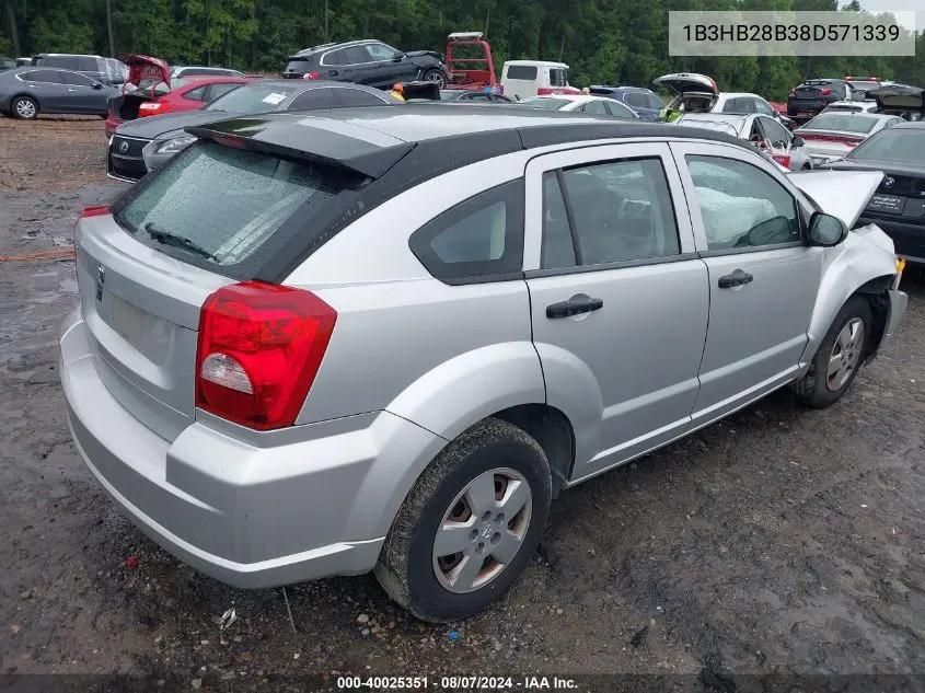 1B3HB28B38D571339 2008 Dodge Caliber Se