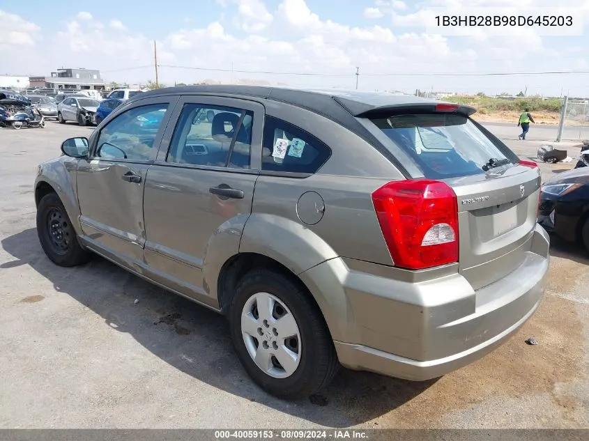 1B3HB28B98D645203 2008 Dodge Caliber Se