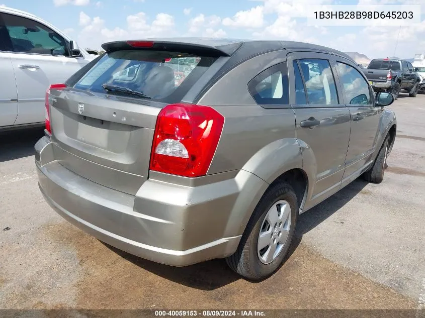 1B3HB28B98D645203 2008 Dodge Caliber Se