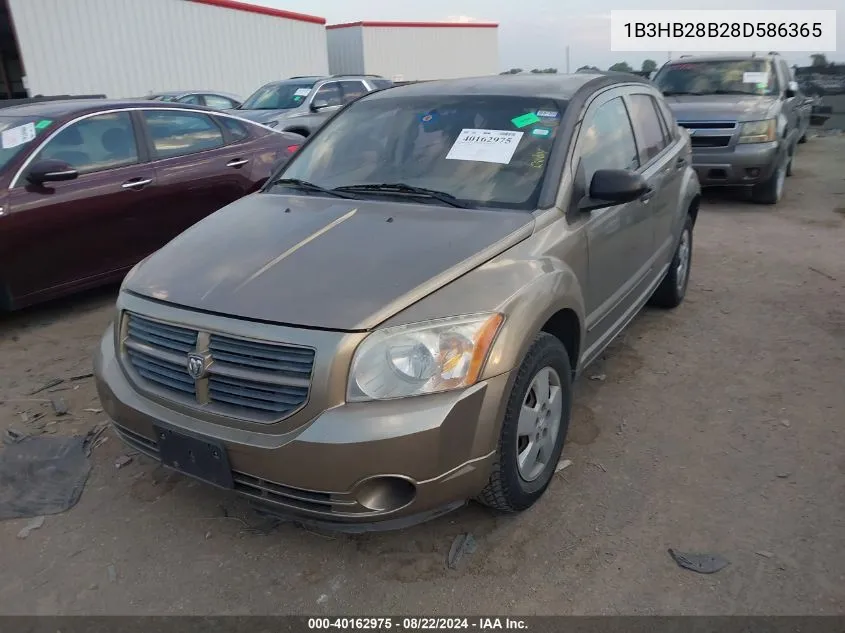 2008 Dodge Caliber Se VIN: 1B3HB28B28D586365 Lot: 40162975