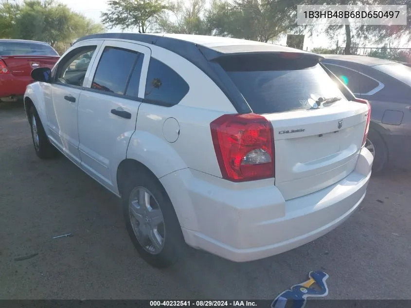 1B3HB48B68D650497 2008 Dodge Caliber Sxt