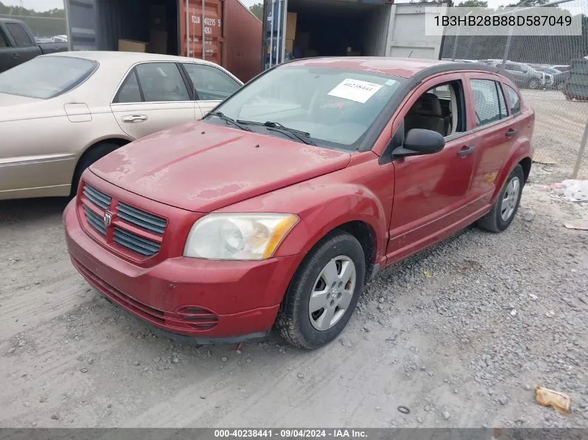 2008 Dodge Caliber Se VIN: 1B3HB28B88D587049 Lot: 40238441