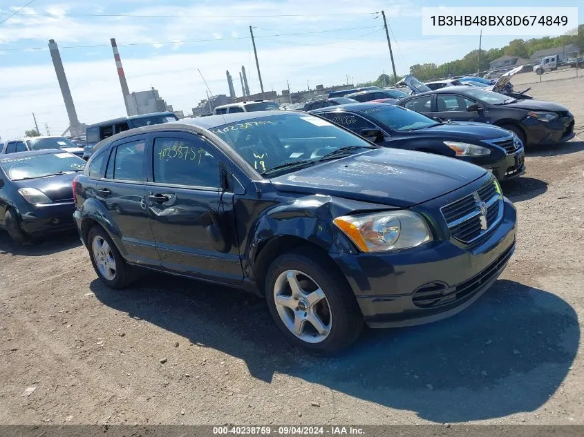 2008 Dodge Caliber Sxt VIN: 1B3HB48BX8D674849 Lot: 40238759