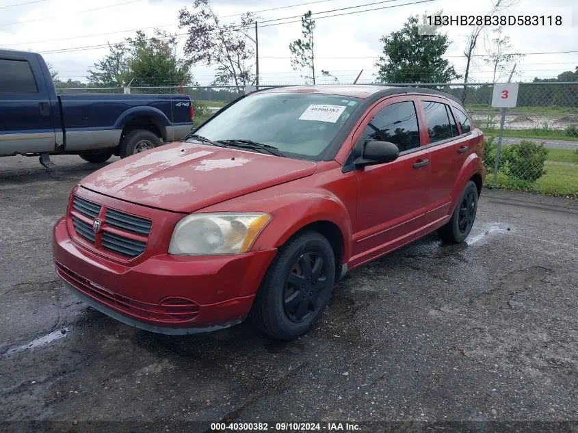 2008 Dodge Caliber VIN: 1B3HB28B38D583118 Lot: 40300382