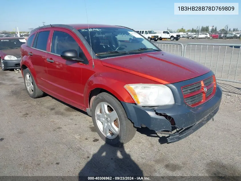 2008 Dodge Caliber Se VIN: 1B3HB28B78D769809 Lot: 40306962