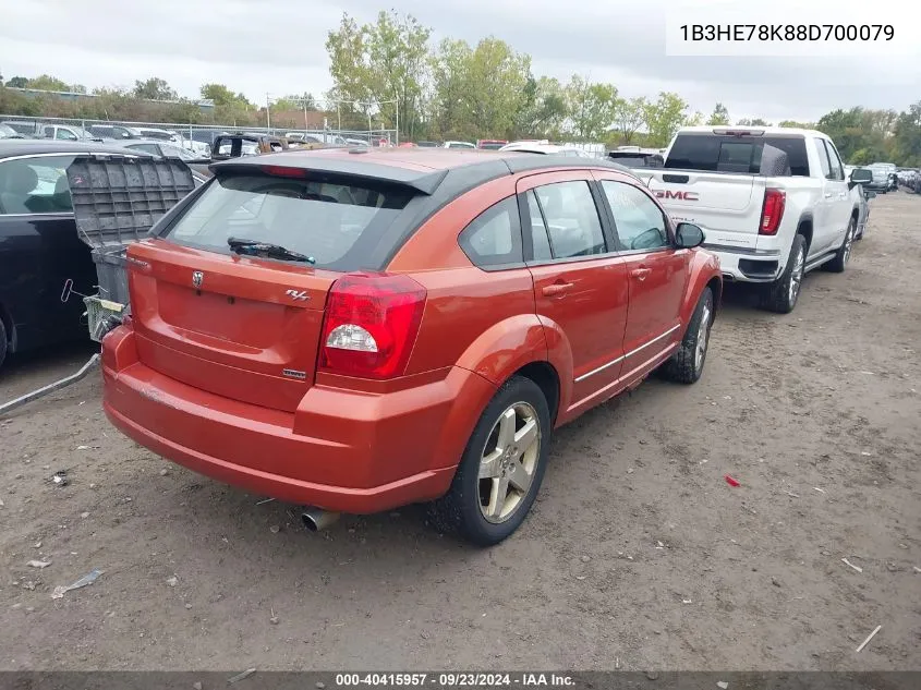 2008 Dodge Caliber R/T VIN: 1B3HE78K88D700079 Lot: 40415957