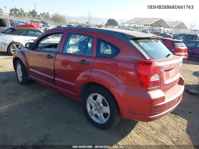 2008 Dodge Caliber VIN: 1B3HB28B68D661763 Lot: 40461898