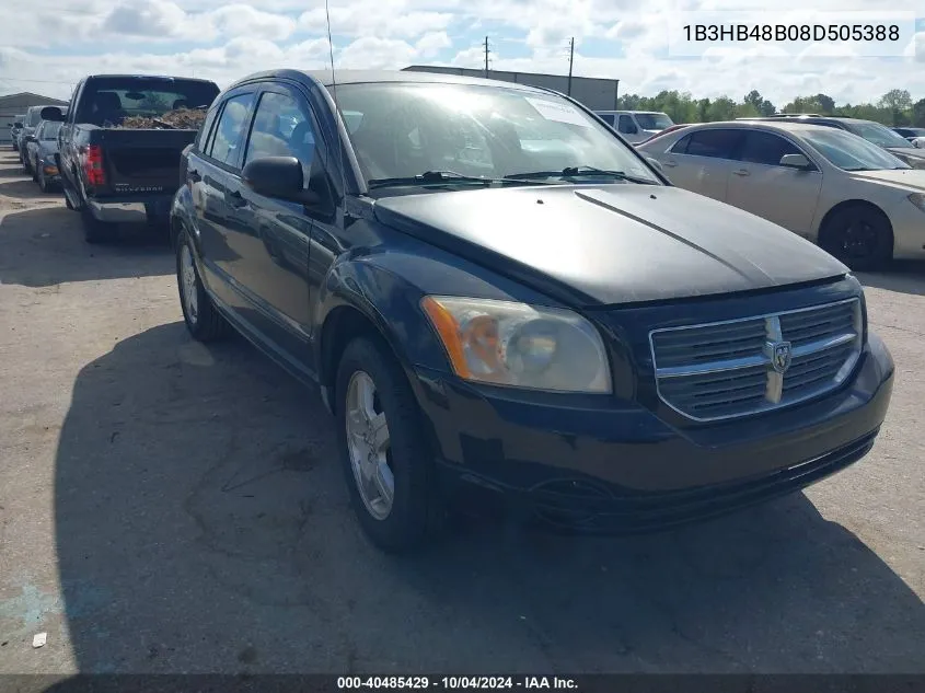 2008 Dodge Caliber Sxt VIN: 1B3HB48B08D505388 Lot: 40485429