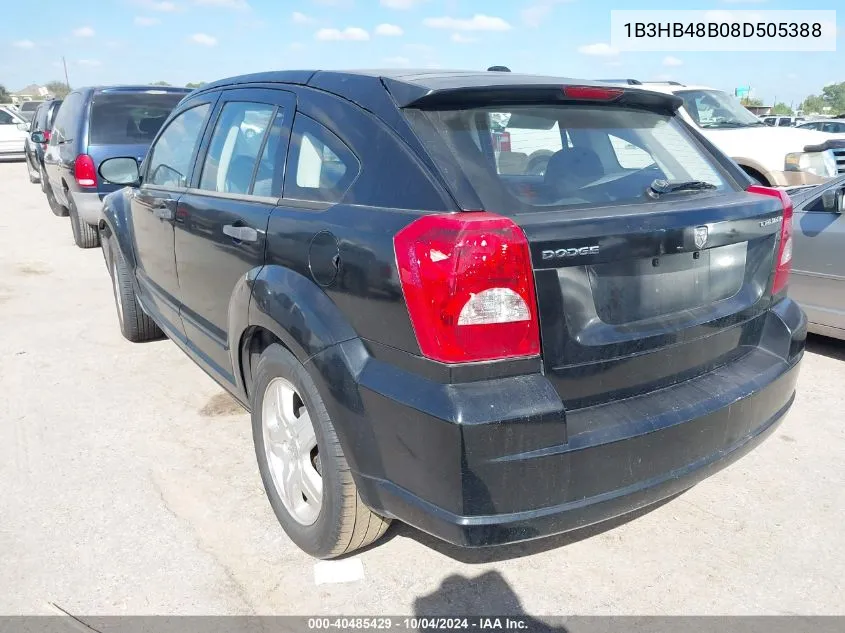 2008 Dodge Caliber Sxt VIN: 1B3HB48B08D505388 Lot: 40485429