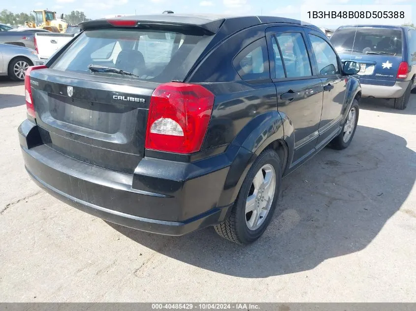 2008 Dodge Caliber Sxt VIN: 1B3HB48B08D505388 Lot: 40485429