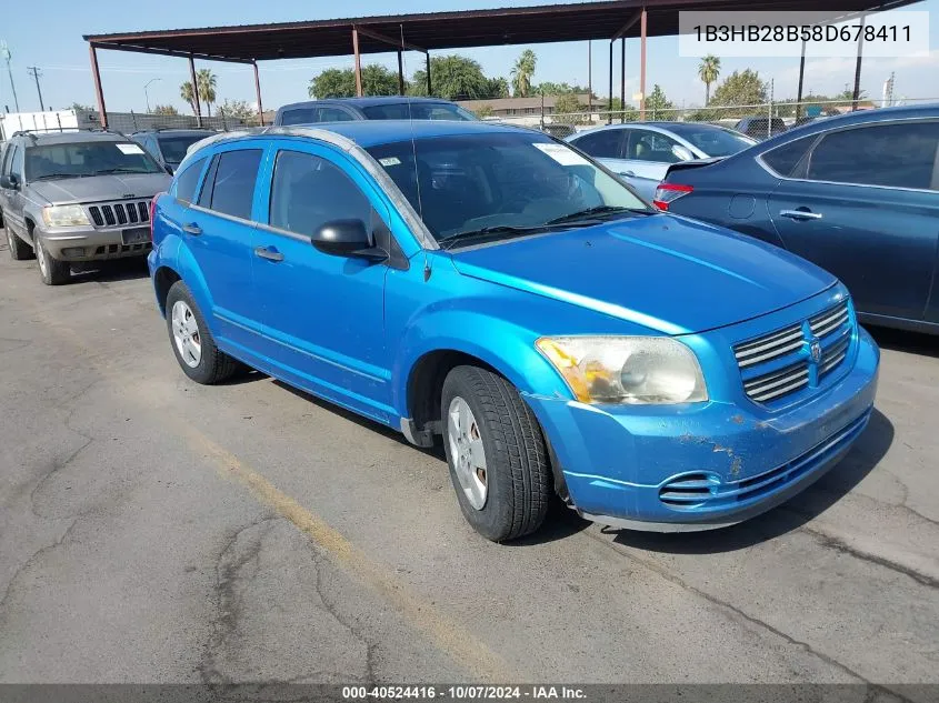 2008 Dodge Caliber Se VIN: 1B3HB28B58D678411 Lot: 40524416