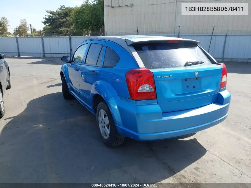 2008 Dodge Caliber Se VIN: 1B3HB28B58D678411 Lot: 40524416