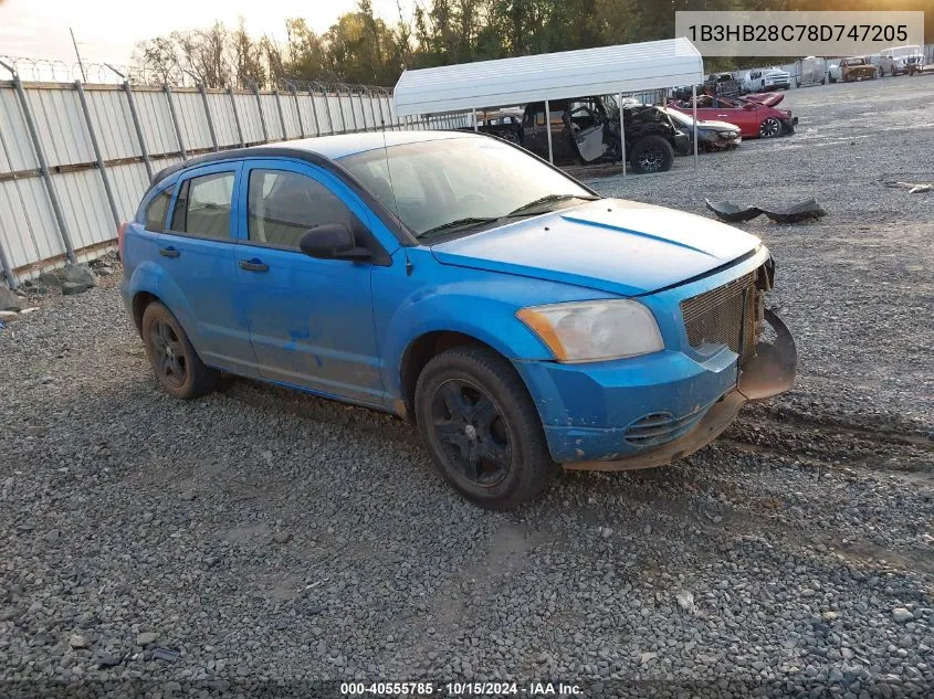 2008 Dodge Caliber Se VIN: 1B3HB28C78D747205 Lot: 40555785