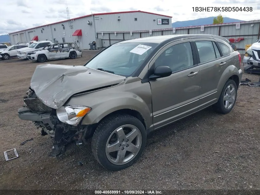 2008 Dodge Caliber R/T VIN: 1B3HE78K58D504438 Lot: 40559991