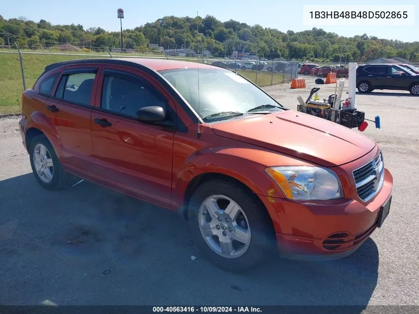 2008 Dodge Caliber Sxt VIN: 1B3HB48B48D502865 Lot: 40563416