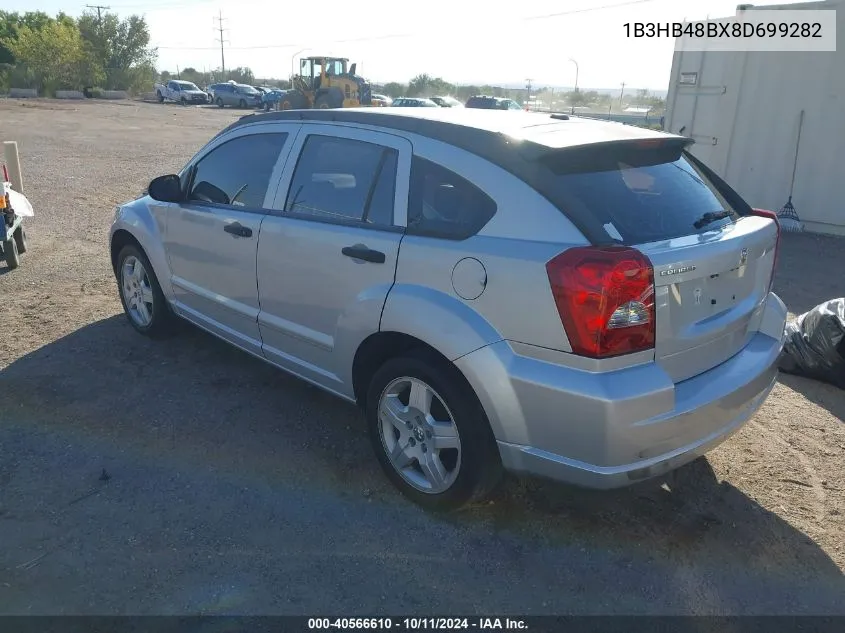 2008 Dodge Caliber Sxt VIN: 1B3HB48BX8D699282 Lot: 40566610