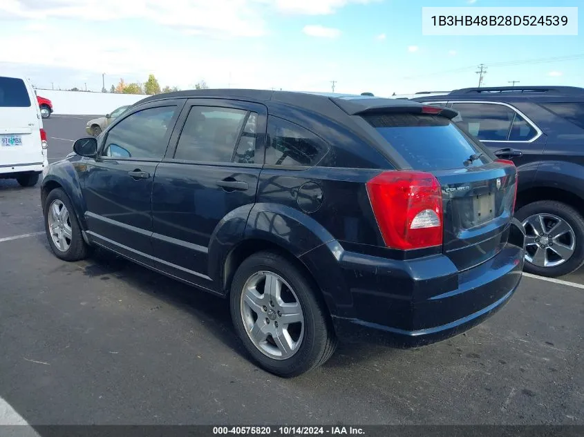 2008 Dodge Caliber Sxt VIN: 1B3HB48B28D524539 Lot: 40575820