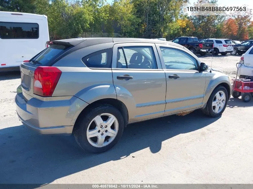 2008 Dodge Caliber Sxt VIN: 1B3HB48B88D697563 Lot: 40578842