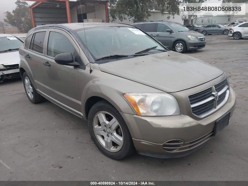 2008 Dodge Caliber Sxt VIN: 1B3HB48B08D508338 Lot: 40598924