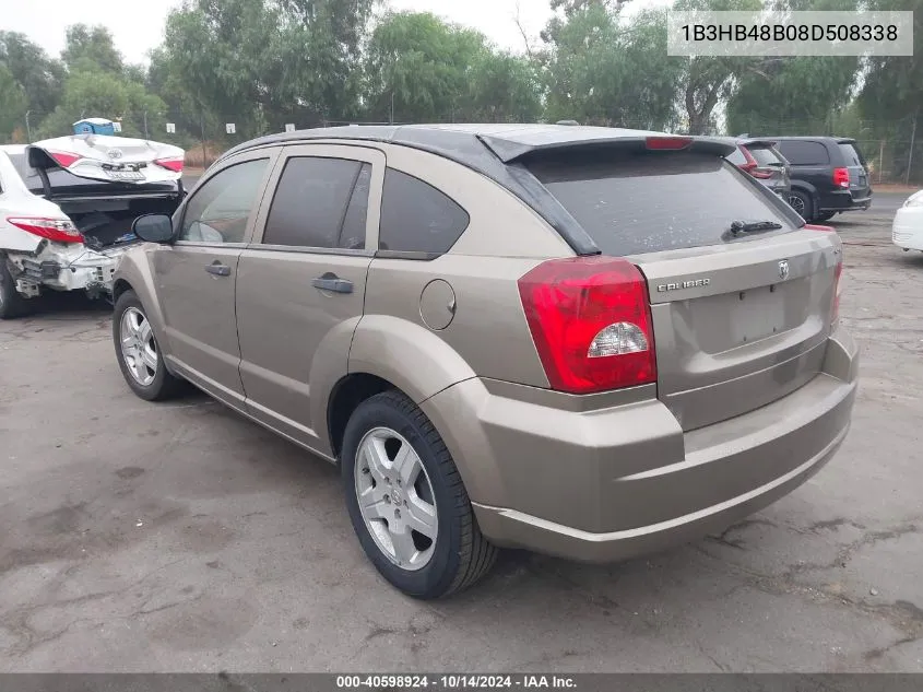 2008 Dodge Caliber Sxt VIN: 1B3HB48B08D508338 Lot: 40598924