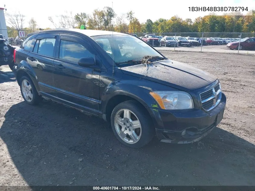 2008 Dodge Caliber Sxt VIN: 1B3HB48B38D782794 Lot: 40601704