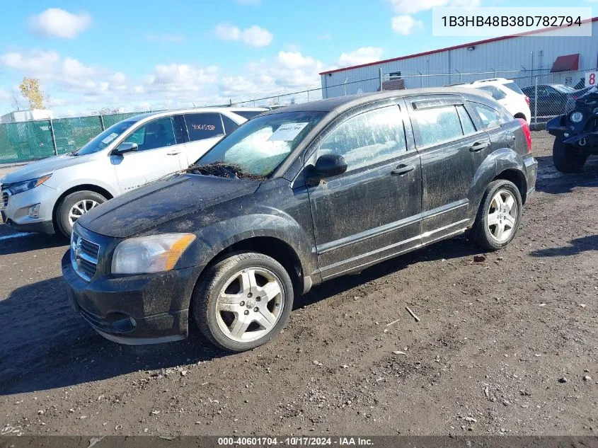 2008 Dodge Caliber Sxt VIN: 1B3HB48B38D782794 Lot: 40601704