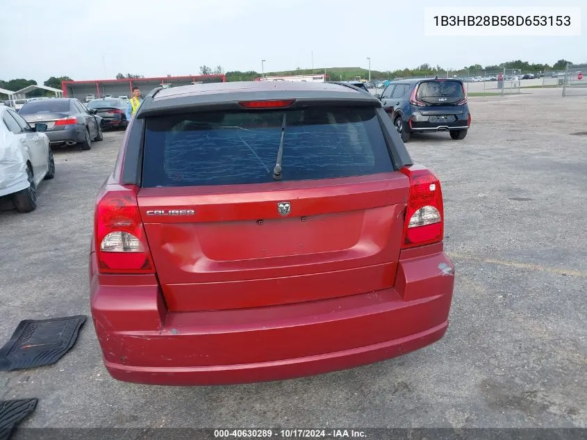 2008 Dodge Caliber Se VIN: 1B3HB28B58D653153 Lot: 40630289