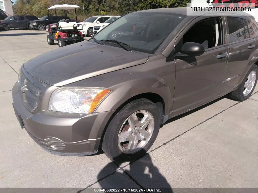 2008 Dodge Caliber VIN: 1B3HB28B68D686016 Lot: 40632822