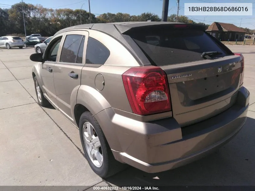 2008 Dodge Caliber VIN: 1B3HB28B68D686016 Lot: 40632822