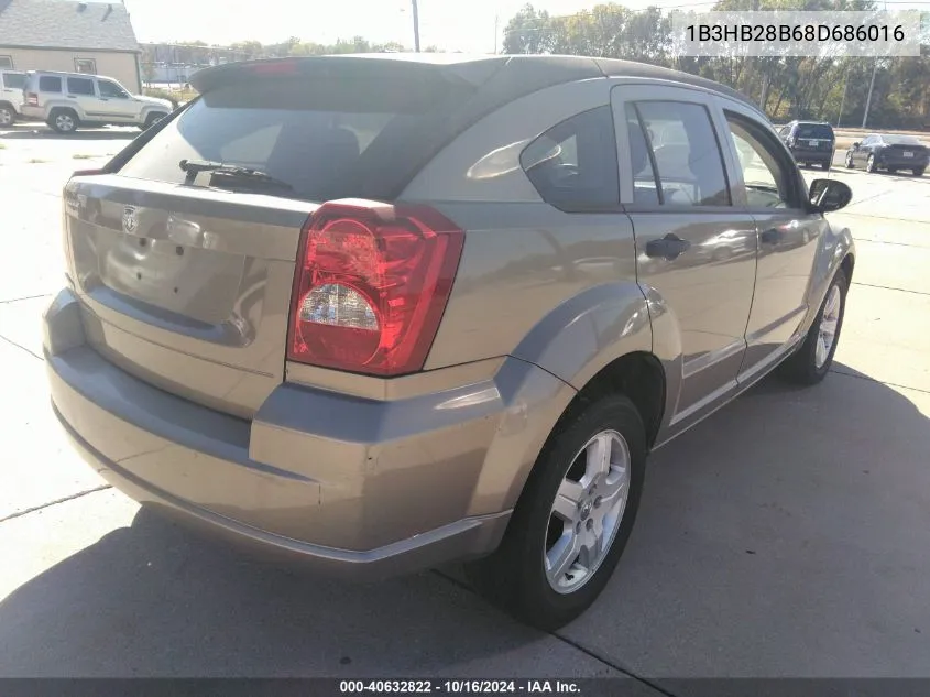 2008 Dodge Caliber VIN: 1B3HB28B68D686016 Lot: 40632822