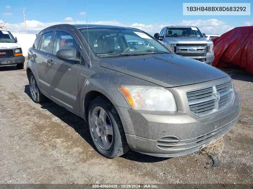 2008 Dodge Caliber Sxt VIN: 1B3HB48BX8D683292 Lot: 40668428