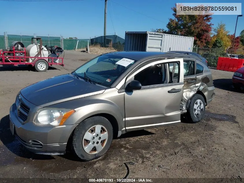 2008 Dodge Caliber Se VIN: 1B3HB28B78D559081 Lot: 40670193