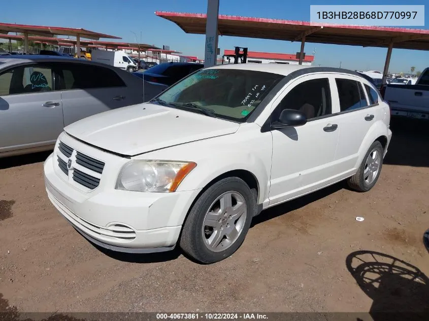 2008 Dodge Caliber Se VIN: 1B3HB28B68D770997 Lot: 40673861