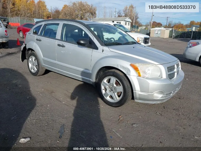 2008 Dodge Caliber Sxt VIN: 1B3HB48B08D533370 Lot: 40673901