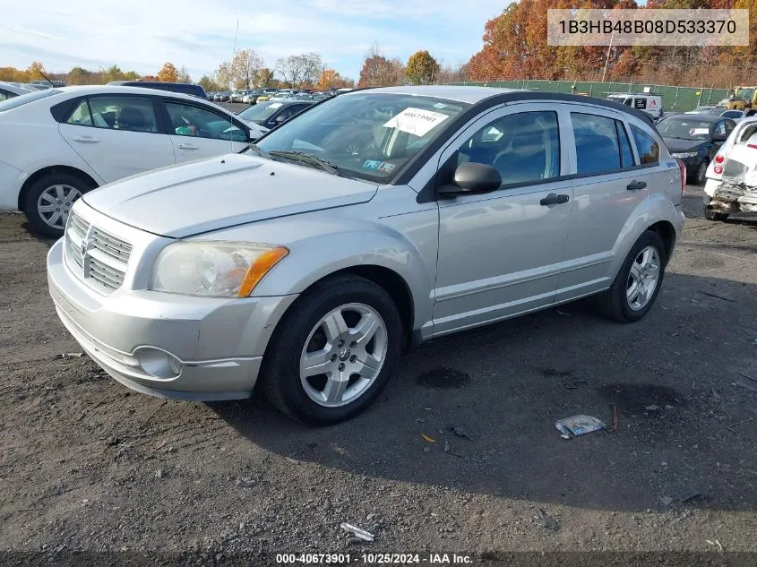 2008 Dodge Caliber Sxt VIN: 1B3HB48B08D533370 Lot: 40673901