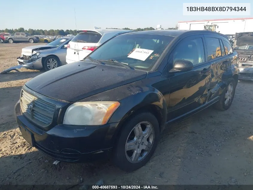 1B3HB48BX8D794344 2008 Dodge Caliber Sxt