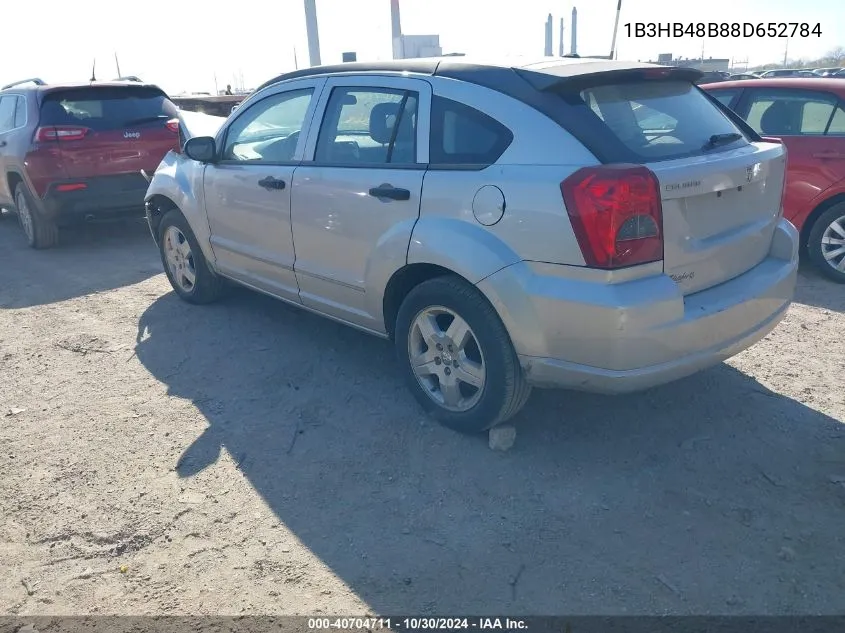 2008 Dodge Caliber Sxt VIN: 1B3HB48B88D652784 Lot: 40704711