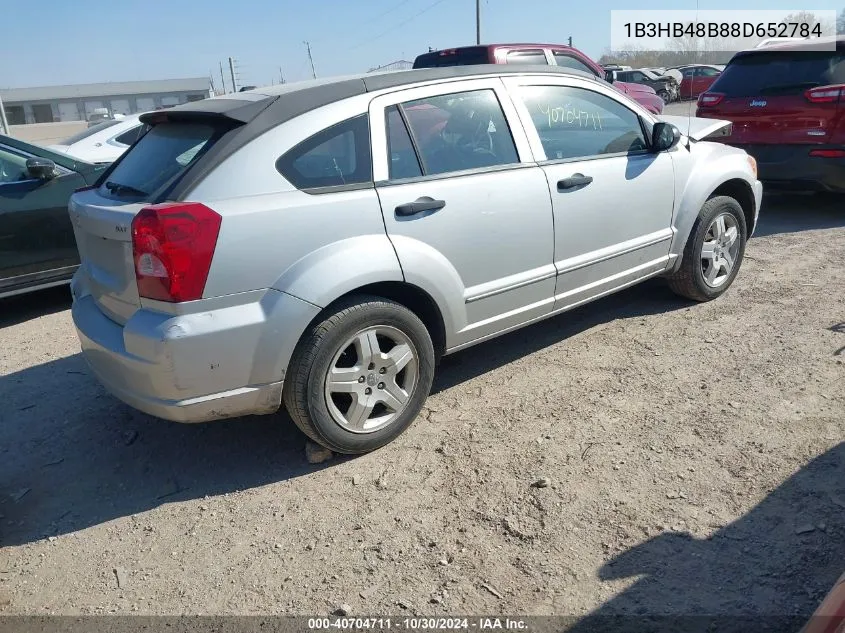 2008 Dodge Caliber Sxt VIN: 1B3HB48B88D652784 Lot: 40704711