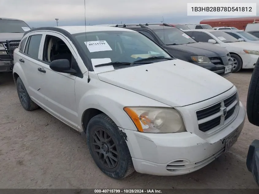 2008 Dodge Caliber Se VIN: 1B3HB28B78D541812 Lot: 40715799