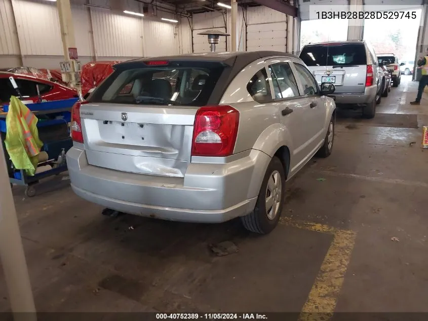 2008 Dodge Caliber Se VIN: 1B3HB28B28D529745 Lot: 40752389