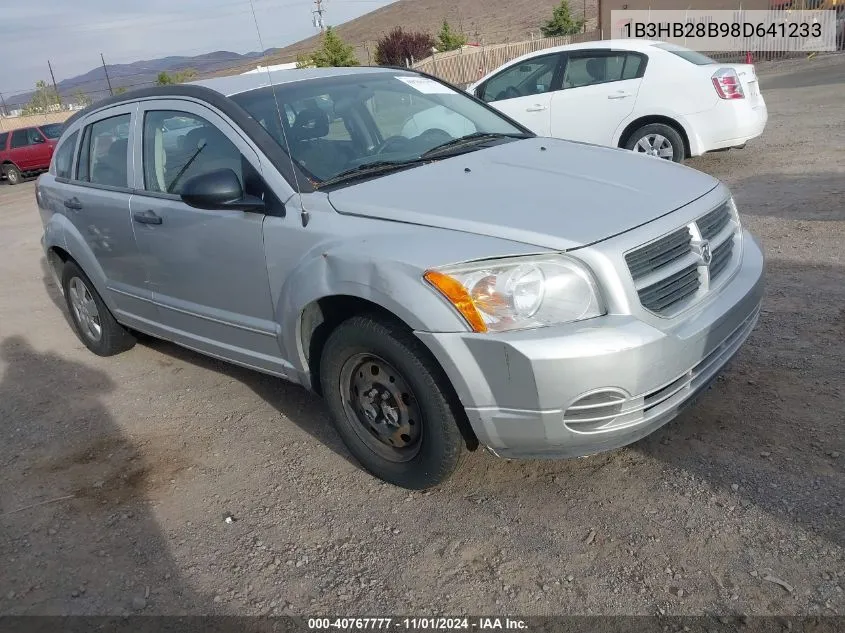 2008 Dodge Caliber Se VIN: 1B3HB28B98D641233 Lot: 40767777