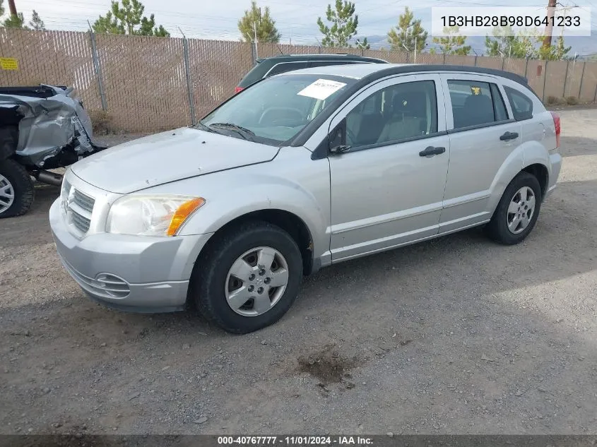 2008 Dodge Caliber Se VIN: 1B3HB28B98D641233 Lot: 40767777