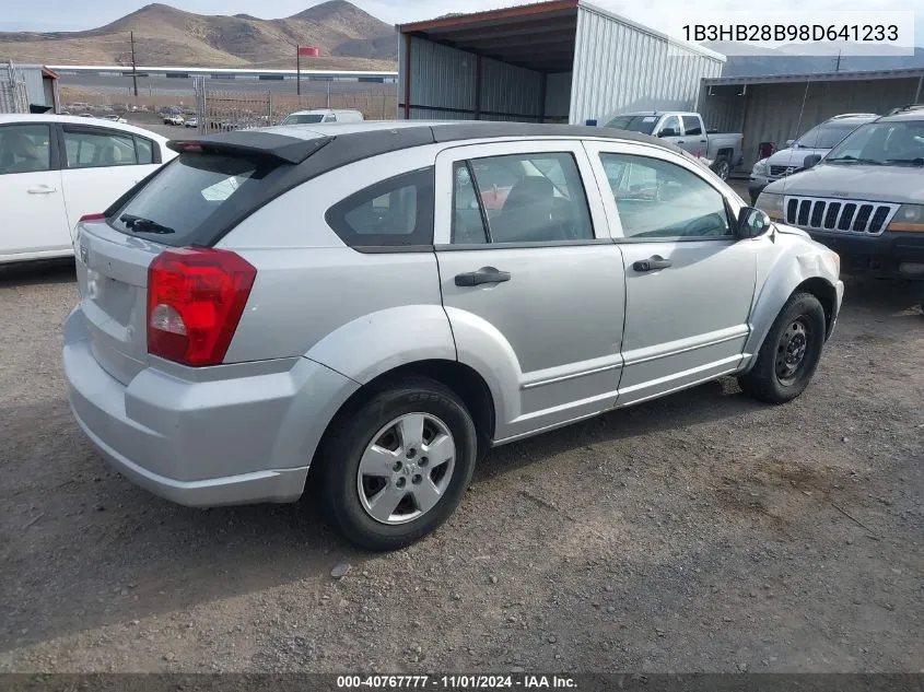 2008 Dodge Caliber Se VIN: 1B3HB28B98D641233 Lot: 40767777