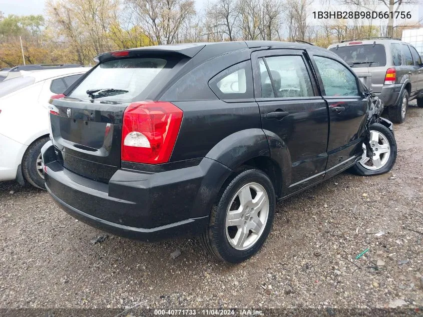 2008 Dodge Caliber Se VIN: 1B3HB28B98D661756 Lot: 40771733