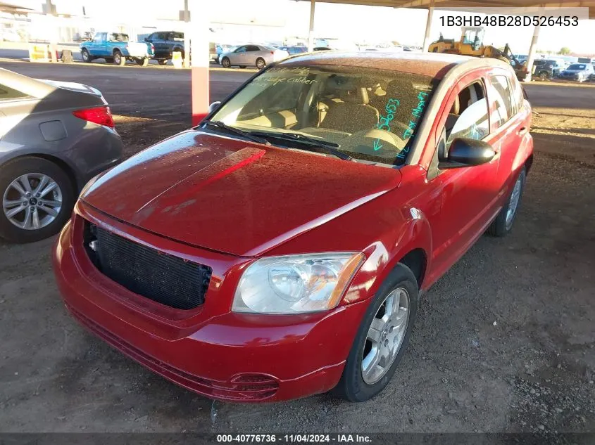 2008 Dodge Caliber Sxt VIN: 1B3HB48B28D526453 Lot: 40776736