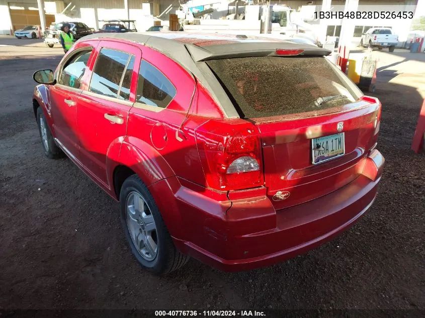 2008 Dodge Caliber Sxt VIN: 1B3HB48B28D526453 Lot: 40776736