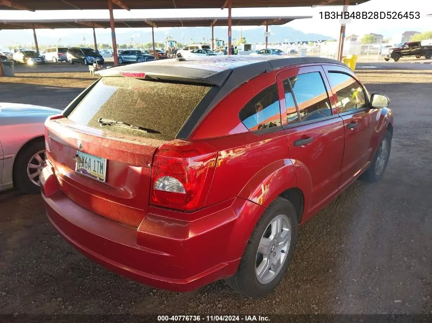 2008 Dodge Caliber Sxt VIN: 1B3HB48B28D526453 Lot: 40776736