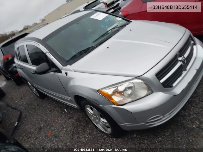 2008 Dodge Caliber Sxt VIN: 1B3HB48B18D655414 Lot: 40783834