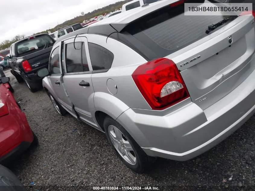 2008 Dodge Caliber Sxt VIN: 1B3HB48B18D655414 Lot: 40783834