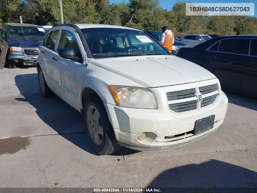 2008 Dodge Caliber Sxt VIN: 1B3HB48C58D627043 Lot: 40842844